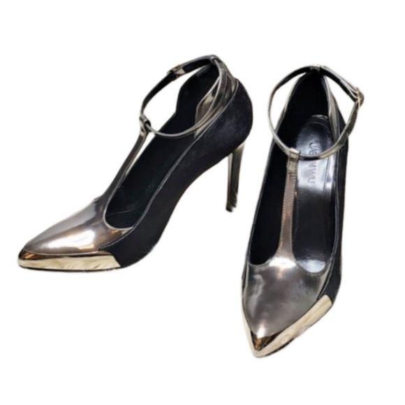 Jason Wu Shoes - NIB JASON WU Hair-On-Hide Silver Metallic Stiletto, Size 5.5